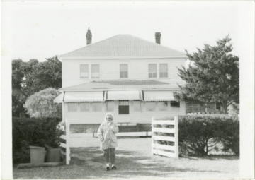 Helena Williams Willis in front of her home on Silver Lake.